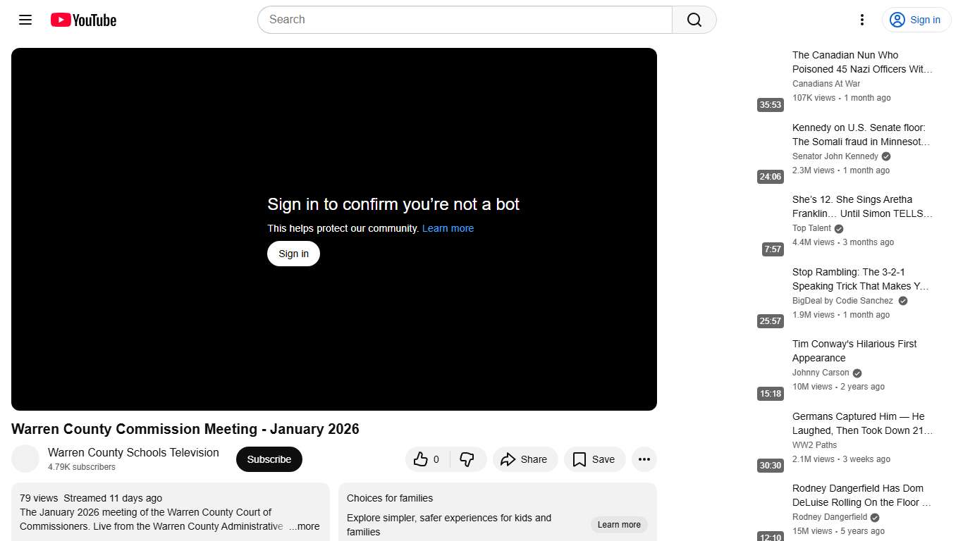 Warren County Commission Meeting - January 2026 - YouTube