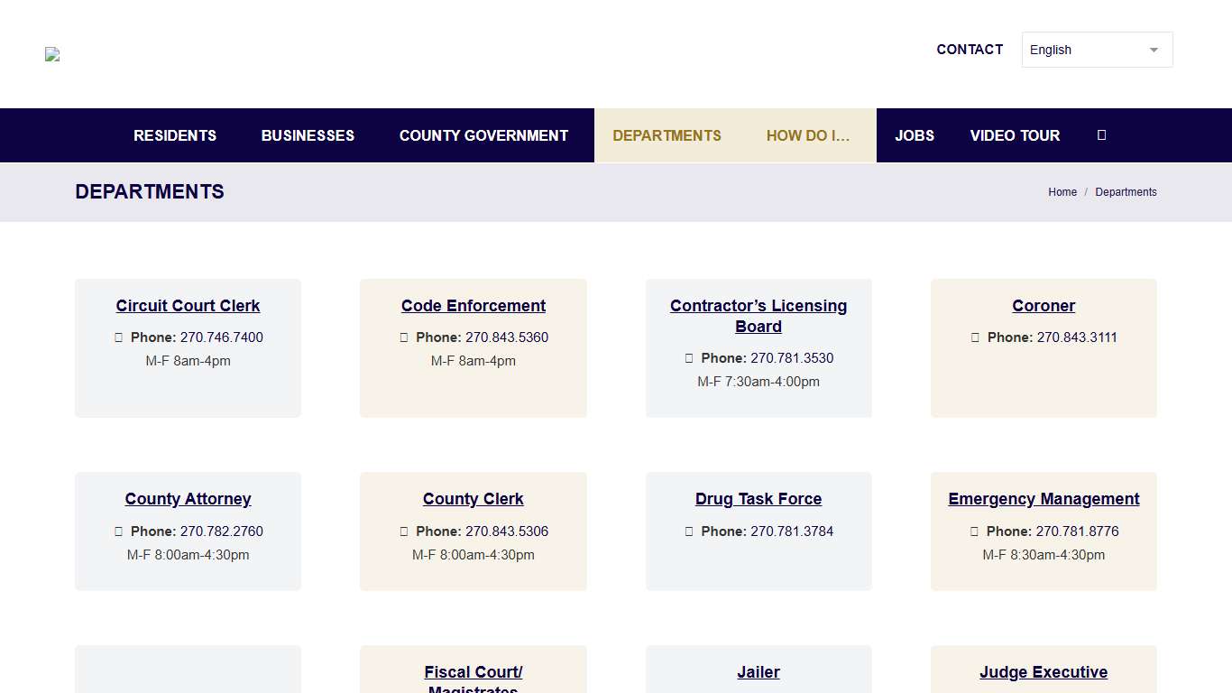 Departments - Warren County Kentucky